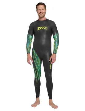 Hypex Ultra Rz Long Sleeve Neoprene Wetsuit Black / Yellow 2XL Men - Zoggs - FashionsVida