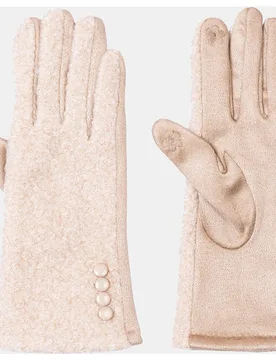 Guante punto rizo con botones - Santacana - FashionsVida
