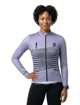 Maglia A Maniche Lunghe Rc Team Warm Graphics Heather Purple - Scott - FashionsVida