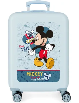 Maleta de cabina mickey road trip 55cm rígida claro con capacidad 34 litros - Disney - FashionsVida