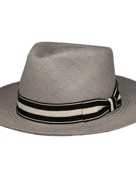 Revallo Fedora Panama Hat by - grey - Size: L (59-60 cm) - JJ Hats - FashionsVida