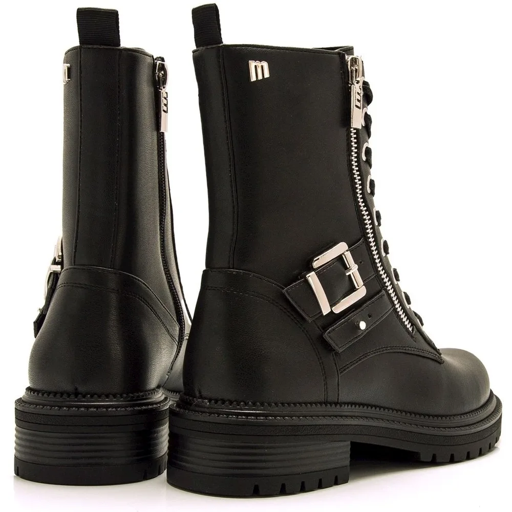 Botines biker de mujer con detalles de cremallera - mustang - FashionsVida
