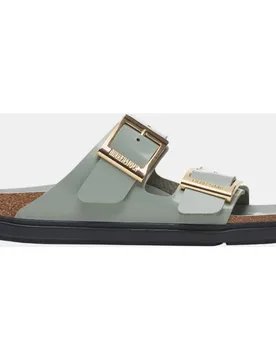 Sandalias mujer Arizona hebilla cuadrada cuero natural esmaltado - Birkenstock - FashionsVida