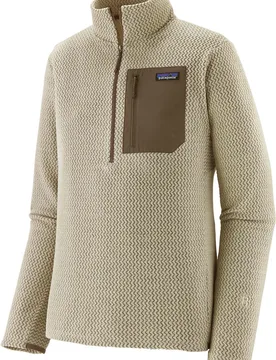 Polaire zippée gaufrée à séchage rapide - M's R1 Air Zip Neck Pelican - Taille L - Beige - Patagonia - FashionsVida