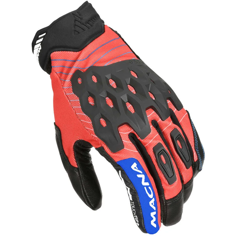 Guanti Moto Tanami Rosso Nero Bianco taglia 2XL - Macna - FashionsVida