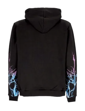 Felpa Leggera Cappuccio Uomo Lightning Hoodie Black/blue/purple - PHOBIA - FashionsVida
