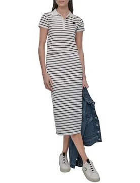 Jupe Midi Dw9000087 Ivory / Black White XS - DKNY - FashionsVida