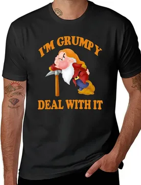 I'M GRUMPY Deal With It Portrait T-Shirt graphics plain oversized t shirt men - Aliexpress - FashionsVida