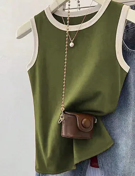 Blusa de verano de talla grande para mujer, de estilo casual con bloques de color y patchwork 3XL - Shein - FashionsVida