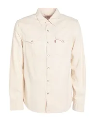 Jeanshemd Herren Cremeweiß S Herren