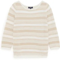 Jersey de mujer con manga francesa y estampado de rayas