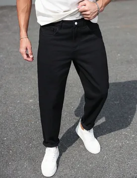 Pantalones vaqueros de unicolor para hombre, de moda para el verano - Shein - FashionsVida