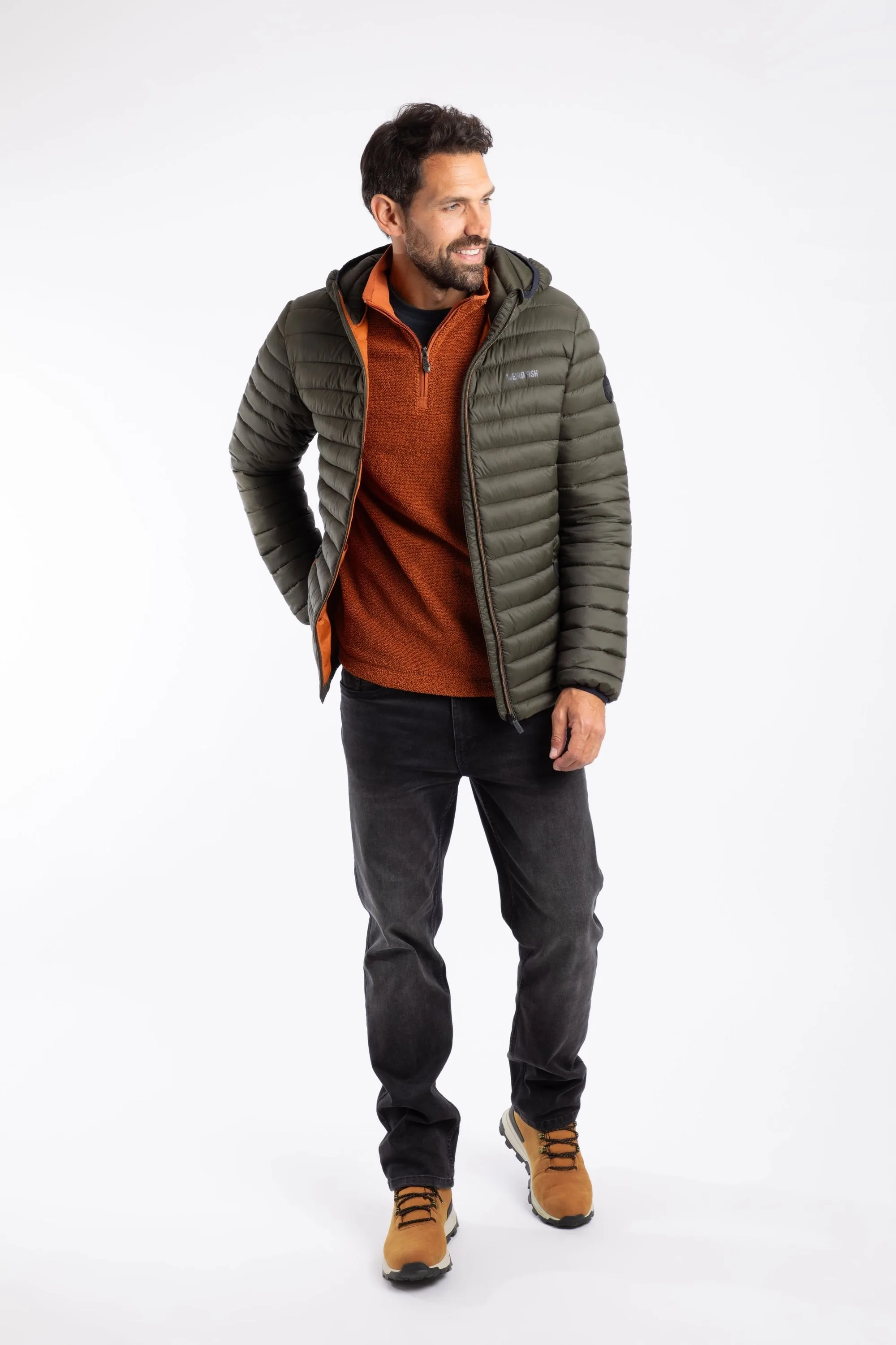 Flete Mens Lightweight Showerproof Padded Jacket - - Size: L - Weird Fish - FashionsVida