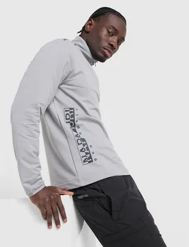 Mens Felpa 1/2 Zip Sesano - Grigio, grigio grigio Uomo taglia M - Napapijri - FashionsVida
