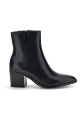 Stivaletti Neri in Pelle con Punta e Tacco VB466201 41