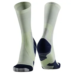 Run Perform Crew Socks Neolime / Black UK 6-8 Men,Women