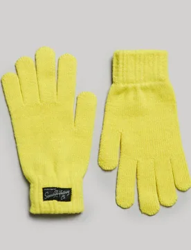 Superdry Damen Unisex Essential Logo Handschuhe Gelb - Größe: S/M - 19.99 - FashionsVida