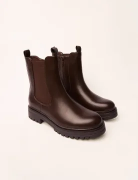 Chunky Chelsea Boots - UK 4 (EU 37) / CHOCOLATE - female - Blue Vanilla - FashionsVida