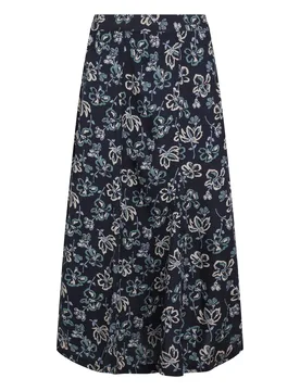 Weird Fish Tiya Lenzing EcoVero™ Printed Viscose Midi Skirt Size 14 - sale all-sale sale womens women women all-womens women skirts - Black Iris - FashionsVida