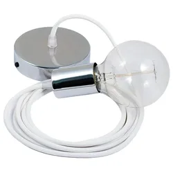 Cables Suspension Luminaire Rm01 50 Cm White / Chrome Plated One Size