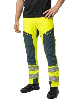 Pantalon De Travail Accelerate Safe 19079 Hi-Vis Yellow / Dark Petroleum 64 - MASCOT - FashionsVida