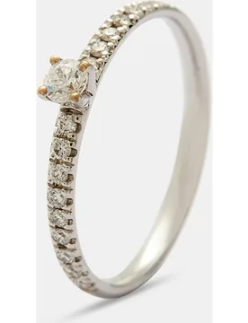 Anillo solitario de oro y brillantes - El Corte Inglés - FashionsVida
