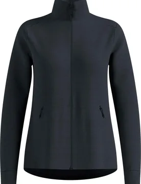 Fleecejacke mit Reißverschluss – Damen / Frau Essential Grid Fleece Mid Layer Full Zip Essential Grid Fleece W Black Melange für Damen - Odlo - FashionsVida