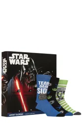Mens 12 Pair SOCKSHOP Disney Star Wars 12 Days of Christmas Advent Calendar Multi 6-11 Mens - Multi Coloured - Size: 6-11 Mens