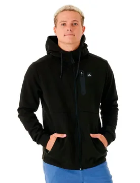 Sweat-shirt à Zip Anti Series Departed Black S Homme - Rip curl - FashionsVida