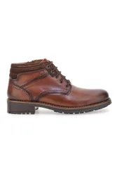 Scarpa Stringata Alta In Vera Pelle Marrone 2412 45