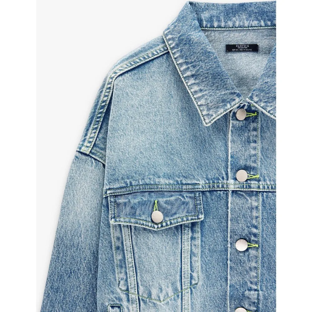 Chaqueta de mujer 100% algodón vaquera en liso - Parfois - FashionsVida