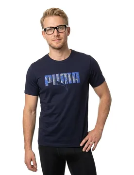T-shirt à Manches Courtes Ess Logo Lab Story 2 New Navy 2XL - Puma - FashionsVida