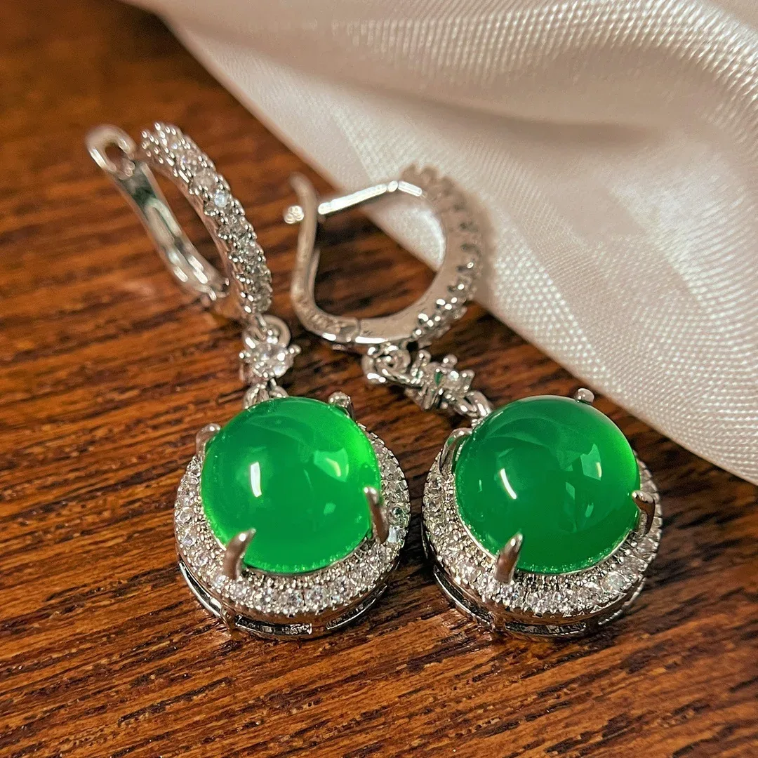 Natural chalcedony agate earrings retro and fresh - Aliexpress - FashionsVida