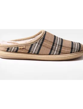 Zapatillas de casa de hombre de tejido a cuadros - Toni Pons - FashionsVida
