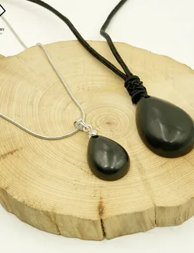 CAMAZ Original Nature Shungite Stone Pendant New Design Women's Water Drop Necklace - Aliexpress - FashionsVida