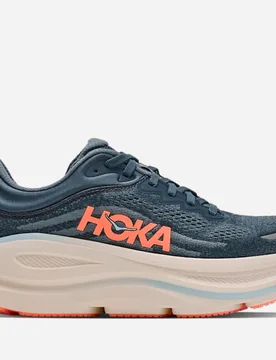 Women's Bondi 9 Road Running Shoes in Faded Navy/Slate Blue, Size 5 - HOKA - FashionsVida