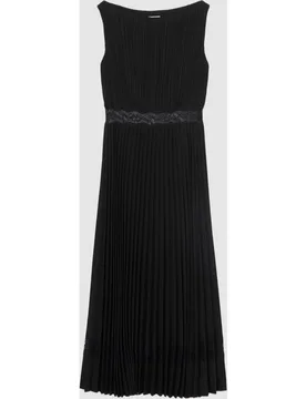 Vestido midi satinado plisado - CLAUDIE PIERLOT - FashionsVida