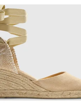 Alpargatas con cintas de mujer Carina con talonera trenzada - Castañer - FashionsVida