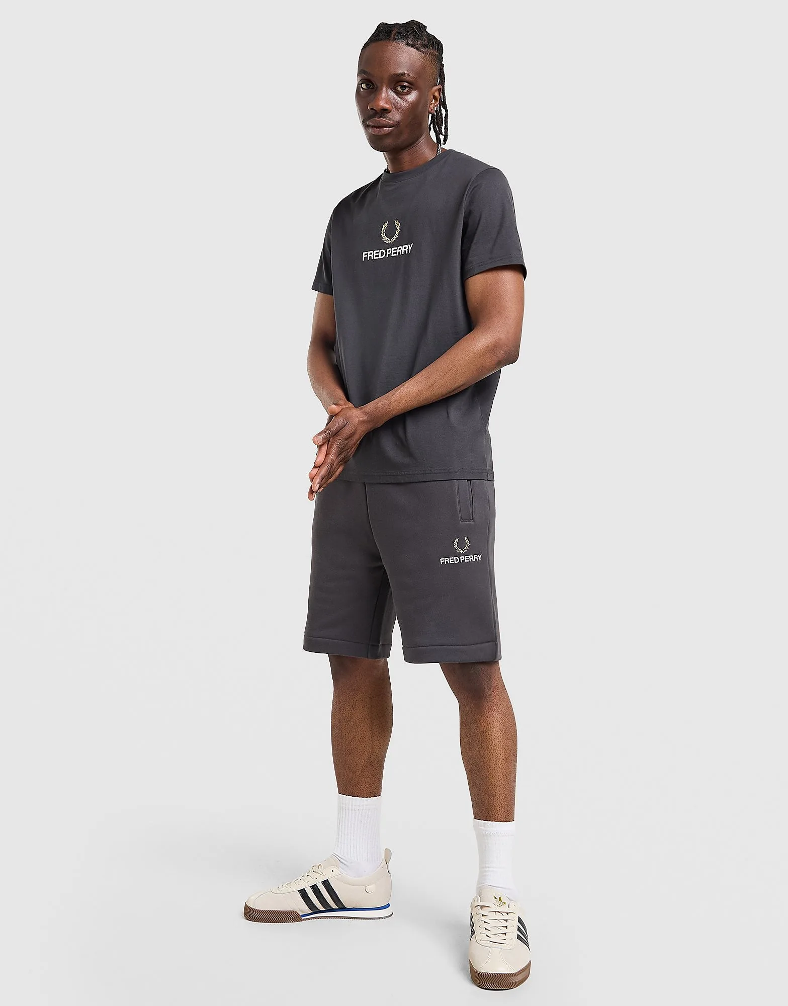 Stack Shorts - Herren, Grau - male - Size: S - Fred perry - FashionsVida