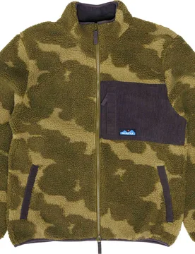 Pull polaire zippé - Wayside Sherpa Fleece Jacket Camo Blur - Taille L - Marron - Kavu - FashionsVida