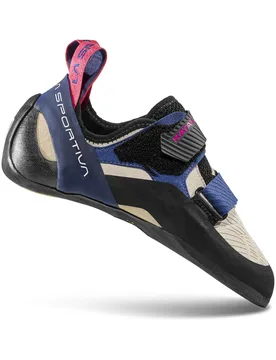 Chaussons d'escalade - Katana Woman White/Storm Blue en Cuir - Taille 36 - Blanc - La Sportiva - FashionsVida