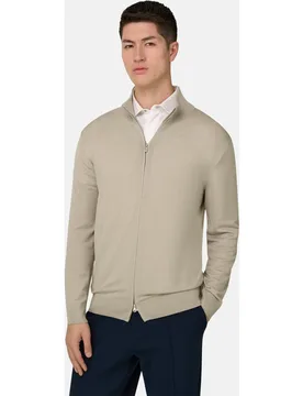 Jersey con cremallera completa de lana superfina - Boggi Milano - FashionsVida