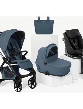 Trío Keep 2 azul + capazo Sleep + silla auto Kombifix gris - Jané - FashionsVida