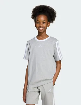 T-shirt Essentials 7-8A Medium Grey Heather / White - Adidas - FashionsVida
