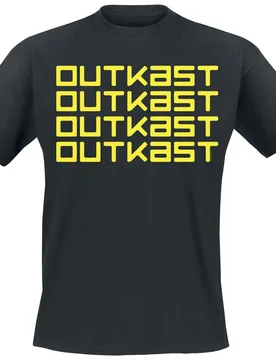T-Shirt - Logo Repeat - S bis M - für Männer - Größe S - schwarz - Lizenziertes Merchandise! - Männer - male - Outkast - FashionsVida