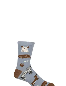 Mens and Women's 1 Pair Fair Trade Dogs Bamboo Socks Dogs UK 3-7 - Multi Coloured - Size: 3-7 - Shared Earth - FashionsVida