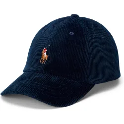 Gorra de hombre de pana con caballo bordado