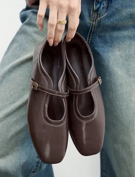 Mocasines planos de diseño con hebilla para uso diario de moda para mujer EUR39 - Shein - FashionsVida