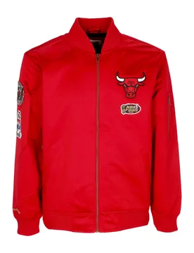 Giubbotto Bomber Uomo Nba Lightweight Satin Bomber Chibul Original Team Colors - Mitchell & Ness - FashionsVida