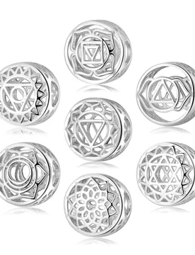 Hot Sale Hollow Out 7 Chakras Charms Yoga Wheel Beads for Jewelry Making Silver-color Fit Original European Charms Bracelets DIY - Aliexpress - FashionsVida